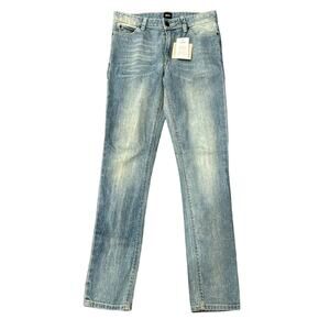 NWT ASOS Women's Mid Rise Skinny Jeans Vintage Light Wash Blue Size 28